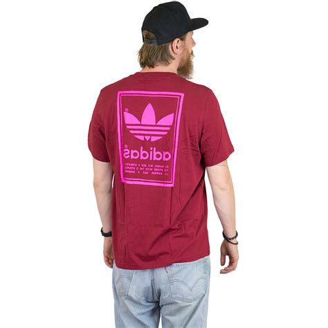 adidas herren vintage t-shirt weinrot|Herren.